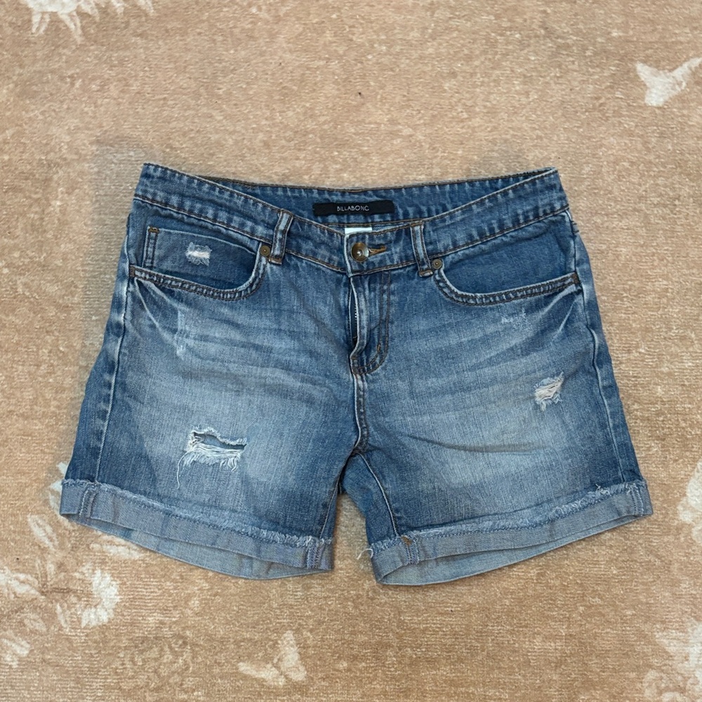 Billabong Distressed Blue Jean Shorts